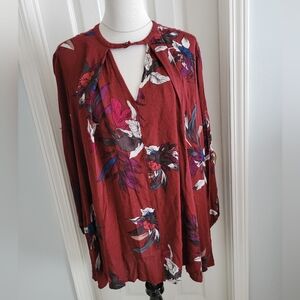 Free People Electric Orchid Print Swing Tunic Dress Size XS